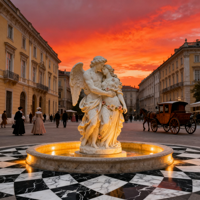 Sculpture d'ange en fibre de verre de grande taille, sur mesure, de haute qualité, résistante aux intempéries, pour l'intérieur et l'extérieur, installation artistique