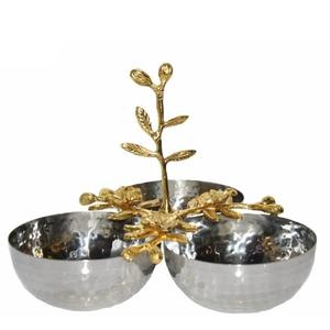 Bols de service en acier inoxydable de qualité supérieure avec support en laiton doré bol décoratif pour la maison fantaisie bols décoratifs fabriqués à la main - Product Image 2