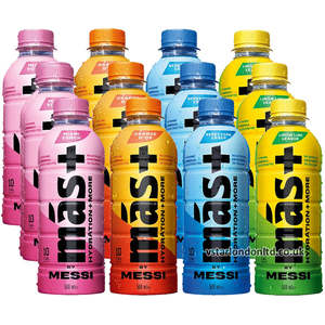 Bebida Deportiva Mas+ de Messi, Paquete de 12, Electrolitos Premium para Energía y Recuperación, Múltiples Sabores, Económica - Product Image 2