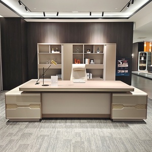 Escritorio Ejecutivo Ergonómico Moderno de Lujo, Madera Duradera Ecológica, Garantía de 5 Años, Almacenamiento Multifuncional, Fácil Montaje - Product Image 1