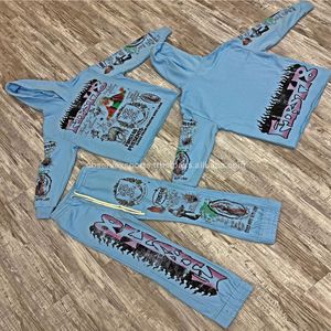 CHÁNDAL con serigrafía para hombre, logotipo personalizado, estampado DTG, ropa de entrenamiento para correr, chándal con estampado de hojaldre, conjunto de Sudadera con capucha y pantalón - Product Image 1