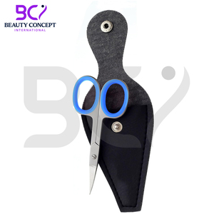 Mango antideslizante de color azul Buena calidad Haga su propia tarifa al por mayor Hecho en Pakistán Tijeras para cutículas de acero - Product Image 6