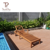 Chaise longue en bois portable et écologique pour une utilisation en extérieur dans les villas, les plages, les jardins, les piscines et les hôtels au meilleur prix