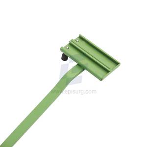 Marteau de marquage pour tatouage auriculaire d'identification animale, standard, hauteur 20 mm, 2 rangées, 8 cellules, corps en acier inoxydable peint en vert - Product Image 4