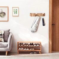Pinces à sacs en bois murales, pliables, multifonctionnelles à 5 niveaux, pour rangement et décoration intérieure classique, pour salon et armoire, Aaliyan Impex