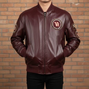 เสื้อแจ็คเก็ตหนังสไตล์สตรีทแวร์สมัยใหม่ แขนตัดต่อผ้าแคนวาสเคลือบ ปลายแขนยืดหยุ่น คอตั้ง มีฮู้ดสำหรับฤดูหนาว ระบายอากาศได้ดี กันลม - Product Image 2