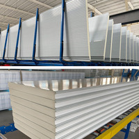 Panel Sandwich PU Panel Dinding Atap Berinsulasi Poliuretan Kepadatan Tinggi untuk Pemasok Bangunan Gudang Struktur Baja