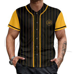 เสื้อเบสบอลพิมพ์ลายแบบซับลิเมชั่นขายส่ง ไซส์ใหญ่ แขนสั้น ระบายอากาศได้ดี ผลิตจากโพลีเอสเตอร์ 100% รับสั่งทำชื่อทีม - Product Image 1