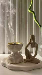 STYLISH 2025 New Wood Mother of Pearl Bakhoor Burner Ncense Madhkan Burner Arabic Oud Burner for Home Fragrance for Ramadan - Product Image 3