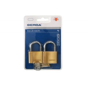 Juego de 2 Candados de Latón LINE KMZ S40 (PAQUETE BLISTER) - Product Image 1
