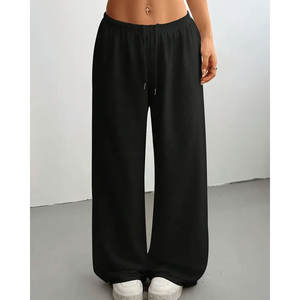 Wholesale <b>Men</b> Mid Waist Casual Wide Leg <b>Pants</b> Elastic Waist Breathable Loose Fit with Medium <b>Stretch</b> Fabric - Product Image 5