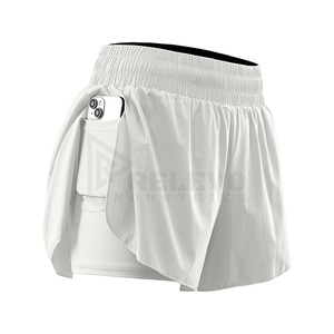 Shorts de sport pour femmes personnalisés, séchage rapide, polyester, pour la course à pied, l'entraînement, les exercices sportifs, avec ceinture élastique, vente en gros - Product Image 1