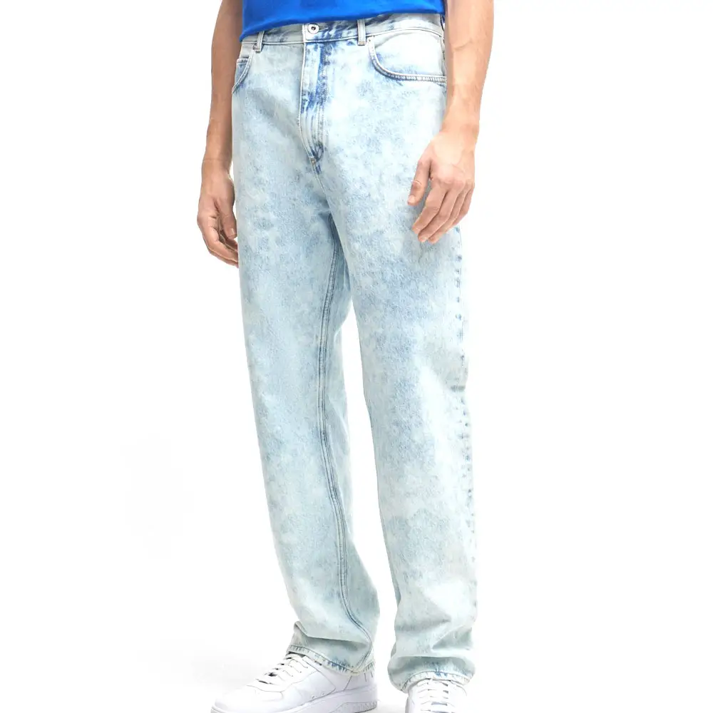 ストリートウェアメンズデニムジーンズパンツレギュラーフィットストレートジーンズパンツ最高品質の綿100% ジーンズパンツ