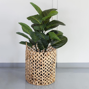 Meilleures ventes de paniers porte-plantes en jacinthe d'eau, paniers tressés pour plantes, pots de fleurs - Product Image 4