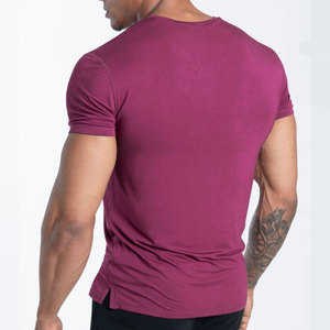 OEM Offre Spéciale hommes sweat shirt coton fendu côté Gym entraînement équipage Fitness à manches courtes vente en gros T-shirt de sport pour hommes - Product Image 5