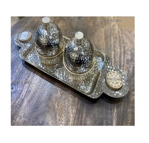 Serveur à desserts en aluminium couleur or avec plateau pour fruits secs au chocolat de qualité supérieure à bas prix - Product Image 3