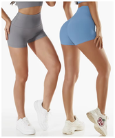 Pantalones cortos de gimnasio transpirables en forma de V para mujer, ropa de yoga para correr al por mayor