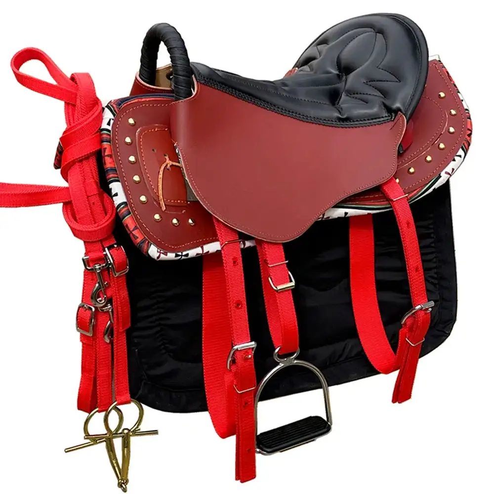 Genuine Leather Western Saddle Horse Tack Barrel Pleasure Trail Saddles English horse racing products from Pakistan