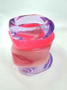 Ensemble de bracelets en résine écologiques faits sur mesure, bracelets de mode faits à la main pour femmes, bijoux en marque privée, approvisionnement en gros - Product Image 4