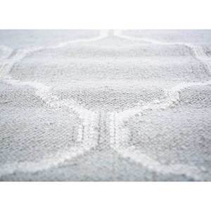 พรมขนสัตว์ทำมือ Indusbar สีเทาและสีดำ ลายทอเรียบ รูปทรงสี่เหลี่ยมผืนผ้า ลายเส้นและลวดลายนามธรรม สำหรับปูพื้นบ้าน-รุ่น Dwrm-119 - Product Image 3