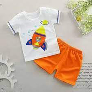 Collection Fantastique : Nouvel Ensemble Décontracté d'Été pour Garçons, 2 Pièces, en Coton Doux, Imprimé Animal, Pantalon Gaufré, Vêtements Courts Amples et Élégants - Product Image 3