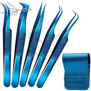 Pince à cils en acier inoxydable écologique imprimé multicolore Ensemble naturel avec pointe pointue pour cosmétiques de beauté - Product Image 6