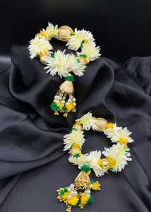 Conjuntos de Churiyan y Gajra para Novia, Piedras de Cuarzo, Banda de Mano Ajustable de Plástico, Colores y Tamaños Personalizados - Product Image 4