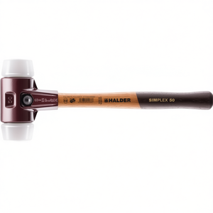 Marteau à tête souple SIMPLEX pour bois de dureté moyenne, longueur 490 mm, diamètre de la tête 80 mm, superplastique blanc pour travaux de percussion - Product Image 3