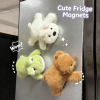 Vente en gros d'usine : Aimants de réfrigérateur animaux de dessin animé, jouets en peluche mignons (capybara couché, grenouille), décoration amusante pour la maison, cadeau adorable pour amis