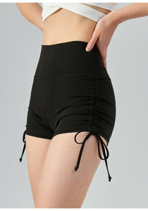 Pantalones cortos de entrenamiento para mujer con bolsillos Pantalones cortos de motorista de cintura alta para mujer Pantalones cortos de yoga para correr - Product Image 5