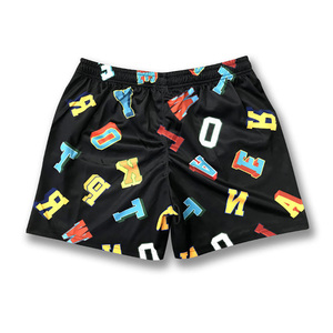 Nueva llegada de los hombres de alta calidad 100% poliéster gimnasio Fitness Shorts Casual ropa deportiva cordón transpirable estilo sólido-al por mayor - Product Image 3