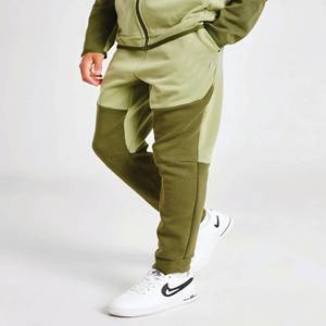 Logo de marque personnalisé 69% coton 31% polyester vert garçons Tech polaire survêtement fermeture éclair complète à capuche Joggers pantalons de survêtement survêtement - Product Image 2