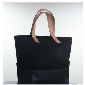 Bolso de hombro de algodón orgánico para mujer, colección única, Color negro, tamaño personalizado, 100%, con asa, certificado GOTS, novedad - Product Image 1