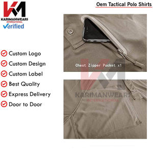 Polos tácticos de manga corta y larga para hombre, Polo de rendimiento al aire libre, de secado rápido tela transpirable, diseño ligero - Product Image 4