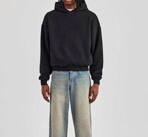 Sweat à capuche surdimensionné personnalisé pour homme, sweat à capuche imprimé en relief, streetwear, de haute qualité, 420 grammes, sweat-shirt lourd - Product Image 4