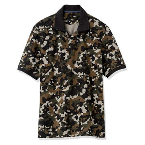Polo de piqué de algodón de corte regular para hombre, diseño personalizado, estampado de letras lavadas, polos de talla grande para hombre - Product Image 1