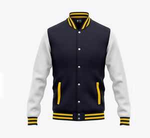 Top Quality Custom Made Men's Varsity <b>Jacket</b> in top quality hand made Embroidery at wholesale rates - Product Image 2