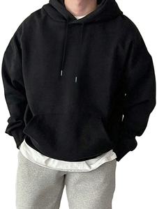 Sudadera con capucha de invierno premium para hombre, tejido de punto grueso 100% algodón forrado - Product Image 3