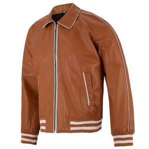 Chaquetas de Invierno para Hombre de Estilo Nuevo, Chaqueta Universitaria con Mangas de Cuero, Servicio OEM, Chaqueta Versátil de Venta Caliente para Hombre - Product Image 2