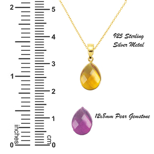 Vente en gros de collier pendentif en argent sterling 925 à facettes avec opalite taillée en poire avec lunette en or vermeil pour cadeau - Product Image 4