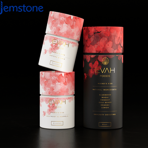 <b>Protein</b> Powder Kraft Cylinder Tube Capsule Recycled Supplement Collagen Cardboard Packaging for Food Paper Cans - Product Image 3