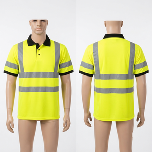 Lona de Poliéster Premium de 180 GSM, Sólida, de Alta Visibilidad para Camisas de Trabajo, Amarillo Fluorescente Reflectante, con Logotipo Personalizado - Product Image 4