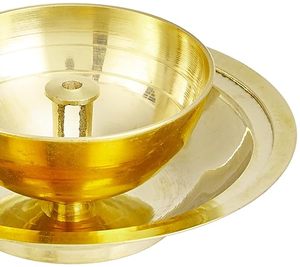 Calidad Superior Latón chapado en oro Bakhoor Oud Quemador Tuerca Servidor Base de vidrio Soporte de diseñador Servin Metal Religioso Navidad Amor - Product Image 6