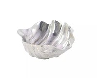 Bol en forme de coquille d'huître en métal, décoration de table, bol à fruits secs en aluminium, vaisselle de luxe pour les fêtes, passe au lave-vaisselle, logo gravé au laser, poli
