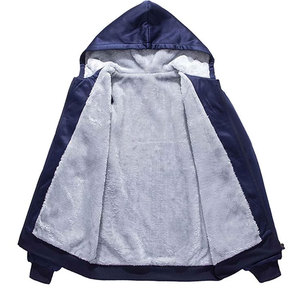 Chándal deportivo de invierno para hombre, ropa deportiva gruesa y cálida con capucha, conjunto de dos piezas para correr y Fitness - Product Image 4