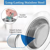 Saringan wastafel dapur, kualitas Premium, jaring Filter baja untuk limbah, jaring Filter untuk saluran pembuangan DAPUR, keranjang penyaring wastafel