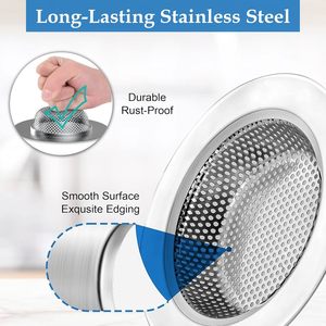 Filet de filtre en acier de crépine d'évier de cuisine de qualité supérieure pour filet de filtre à déchets pour évier de panier de vidange de cuisine de déchets - Product Image 2