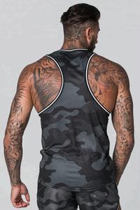 Débardeur en coton à imprimé camouflage pour hommes, gilet de gymnastique, maillot de fitness, entraînement musculaire, musculation, vente en gros sur mesure - Product Image 2
