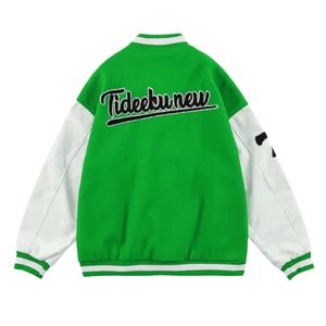 Manufacturer Direct OEM Service High Quality Custom Vintage Streetwear Winter Varsity <b>Jacket</b> for <b>Men</b> <b>Letter</b> Pattern Embroidery - Product Image 5