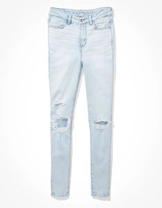 Custom Private Label Slim Jeans for Women Skinny High Waisted Blue Denim Pencil Jeans Stretch Pants Woman Pants OEM Breathable - Product Image 3